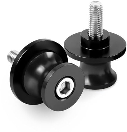 JNNJ 2 Piezas Soporte De Brazo Oscilante Moto, CNC Motocicleta Trasero Brazo Oscilante Carretes Deslizadores Soporte, Motocicleta Aluminio CNC Swing Arm Spool Sliders Stand Swingarm Bobinas(Negro)