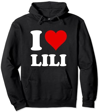 Rotes Herz Ich Liebe Lili Pullover Hoodie