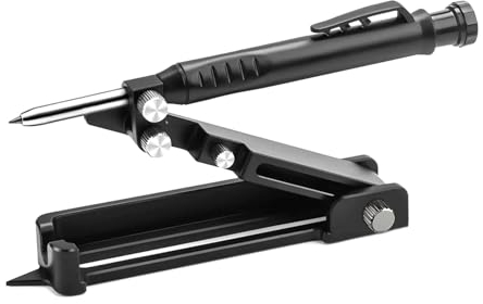 Ksvaye Multifunktionales Anreißwerkzeug mit Tiefem Lochstift Konstruktionsbleistift für Holz Metall Keramik DIY Holzbearbeitung Anreißer dgnhxgj