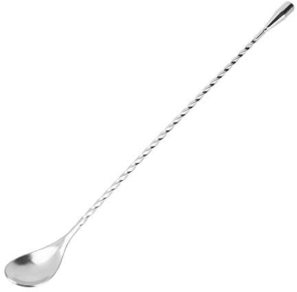 Cuchara Mezcladora De Acero Inoxidable, Barra De Mango Largo De 12 Pulgadas, Cuchara Coctelera Con Patrón En Espiral, Agitadores Mezcladores De Cócteles Para Herramienta Para Agitar Bebidas De Whisky