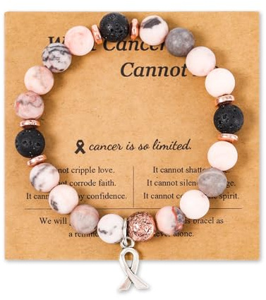 Mikovivi Inspirierende Armbänder, Ermutigungsarmbänder, flexible Freundschaftsarmbänder, Armband mit Natursteinperlen, für Frauen, Mädchen und beste Freunde