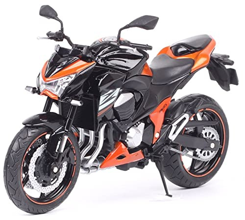 Für Kawasaki Z800 1:12 Skalierte Fahrzeugmodelle Fahrzeugsimulation Aus Aluminium Und Kunststoff Geschenk Für Männer Motorrad-Modelle Racing Street Bike Replik Fronthubwerk Hinterradstoßdämpfer Grün M