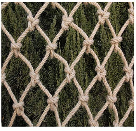 Jute-Hanf-Netz, Seilnetz für Spielplatz, Hanfseilnetz, strapazierfähig, for den Außenbereich, Geländer, Dekoration, Spielplatz, Kletternetz, Seilnetz, Treppenzaun, Schaukel, Hängematte, Hanfseil, Frac