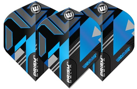 WINMAU Dart Flight - Prism Delta Extra Thick 100 Micron - 1 Satz pro Packung (insgesamt 3 Dart-Flights) - Professionelles Dart Zubehör
