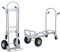 Carrello a Mano Pieghevole, Carrello Manuale in Alluminio con 4 Ruote, Trasformabile in Carrello a Piattaforma o Manuale, Portata 350 kg, Carrello Portapacchi di Trasporto in Magazzino, Giardino, Casa