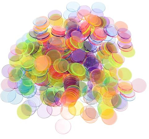 DRESSOOS 300stücke Zählchips Bingo-marker Pokerchip Zählspiel-chips Pokerkarten-spielchips Zählscheiben Zählmarker Für Mathematik-lernen Party-spiele
