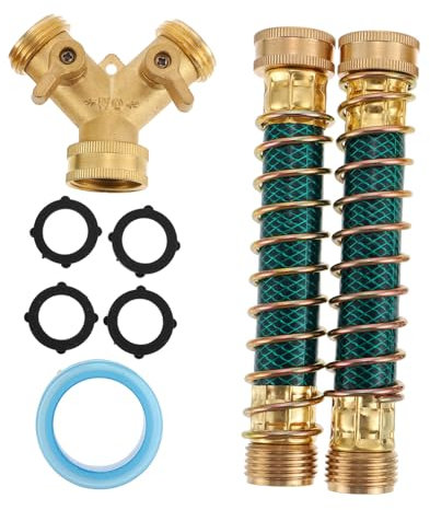 GAROZATION Wasser-gartenschlauch-verteiler Schlauchverteiler Wasserhahn- Drehverbinder Kupfermaterial Leck Breite Anwendung