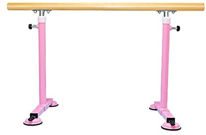 SdaryWare Ballettstange aus Stahl, Ballettstange für Tanzräume im Haushalt, Höhenverstellbare Größen 100-125 cm, Perfekt für Kinder und Erwachsene (Rosa 1 m)