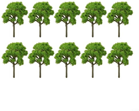 Tree Model Collection - Juego de 10 árboles de plástico (79 cm) para mejoras en jardines y ferrocarriles (9 cm)