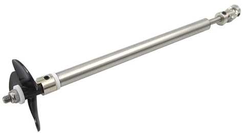 Ensemble Arbre en Acier Inoxydable 5mm pour Bateau RC avec Hélice 52mm - Système D'Entraînement Haute Efficacité pour Bateaux-Appâts Et Navires Modèles(5.00mm,15CM/09CM)