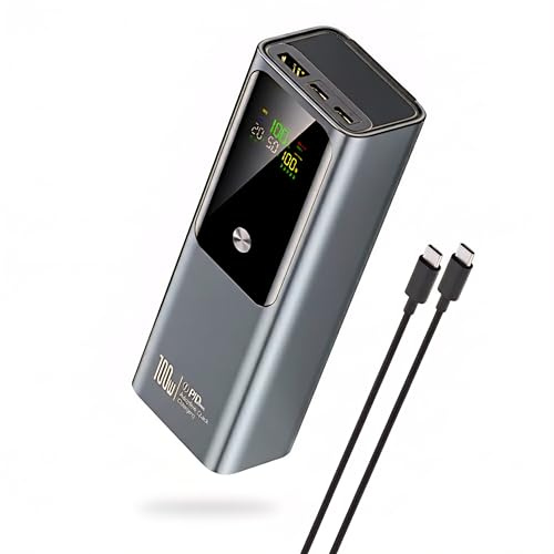 TruSky Pro 100W Laptop Power Bank, 20000mAh Portable Charger with PD3.1 Fast Charging, USB-C/USB Outputs, LED Display, High Capacity Battery Pack for MacBook, iPhone, Samsung, Tablets, Dell, HP,ASUS