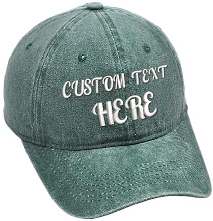 PSUNEY Cappello Personalizzato, Berretto da Baseball Personalizzato con Ricamo Testo Logo, Unisex Plain Cappello Regolabile, Natale Regalo per Madre, Padre, Uomo, Donna, Amico