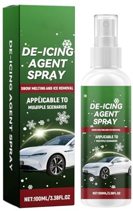 Generico Spray Dégivreur pour vitrage,100ml Spray Dégélatant | Agent pour Dissoudre la Neige | pour Automobiles Camion Pare Brise Essuie-glace Garage Autoroute Parking