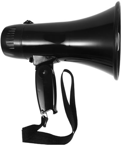 MAGICLULU Megafono Portatile 25w per Tifo Sportivo Registrazione 240s, Design Leggero in Plastica Nera, Volume Potente per attività all’Aperto e Comunicazione