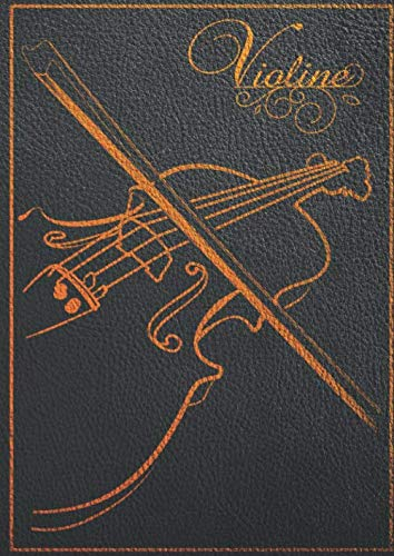 Notenpapier für Violine: Blanko Notenbuch für Violine | Din A4 hoch | 120 Seiten, 60 Blatt, 12 Systeme