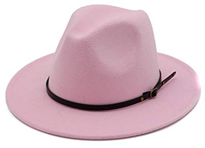 OverDose Damen Filzhut Damen/Herren | Wintermütze | Outdoorhut zerquetschbar | Reisender Hut Sommer/Winter Outback Hut Panama Hut breiter Krempe Frauen Gürtelschnalle Fedora Hut