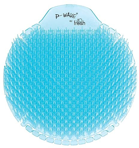 P-Wave Slant6 Urinal Mats Scented, 10 Screens Pack, Fits Most Urinals & Waterless, Long Lasting 30 Days Urinal Deodoriser & Odour Neutraliser, Anti-Splash Guard Slanted Bristle, Ocean Mist | Fits Most Urinals & Waterless, Long Lasting 30 Days Urinal Deodoriser & Odour Neutraliser, Anti-Splash Guard, Slanted Bristle