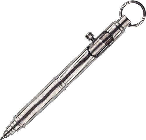 SMOOTHERPRO Kugelschreiber Edelstahl Stift Hohe Beanspruchung für Tremor Parkinson Arthritis Hände Büro EDC Unterschrift Farbe Silber (SS258)