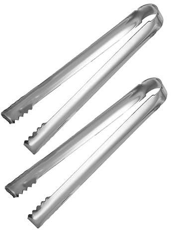 OUNONA 2pcs Stainless Steel Food Clip Grill Tongs BBQ Tongs for Cooking for Barbecue and Kitchen Use