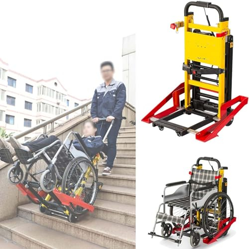 MAYFABD Electric Stair Climber Multifunktion Faltbarer Elektrischer Rollstuhl Treppenlift Hilfswerkzeuge Zum Treppensteigen Mobiler Treppenlift Für Behinderte Und Ältere Menschen