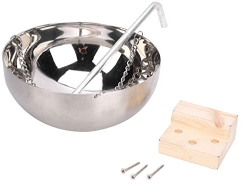 MUNEFE Bol à Huile Essentielle de 20 cm, Bol Sauna en Acier Inoxydable, Bol d'aromathérapie, adapté à Une Utilisation dans Les saunas Traditionnelles ou Les saunas infrarouges