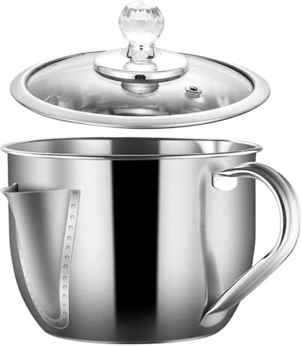 Dongdaping Separatore di grasso per salsa Separatore di grasso Separatore di grasso Separatore di salsa da cucina Separatore di salsa in acciaio inossidabile per cucinare