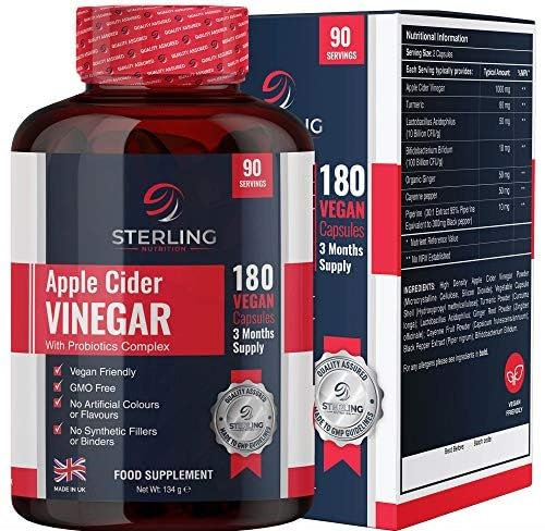 Turbo Slim Weight Loss Supplement - 115 Vegan Capsules (40 Days) | Apple Cider Vinegar, Glucomannan Konjac Root, Green Tea & Coffee for Metabolism Support | Smart Formula Dose | STERLING NUTRITION