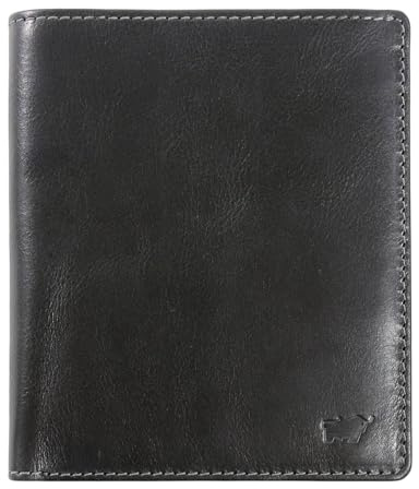 BRAUN BÜFFEL - Herren RFID Geldbörse Hochformat Arezzo - 11 Kartenfächer aus echtem Rindleder Schlichtes Design - Edles Schwarz
