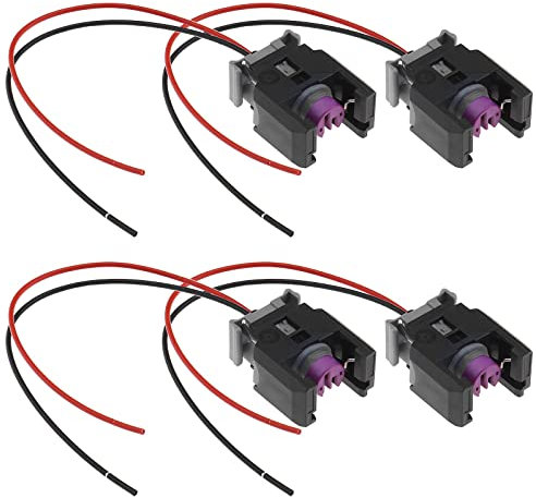 EMSea 4 conectores eléctricos para inyector diésel de coche, 13816706, compatibles con Sprinter impermeable de 2 pines, 15 cm