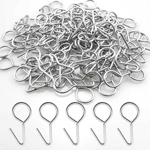 aupawdy 120 Pièces Crochet S Acier Inoxydable,Crochet Multifonctions Mini Connecteurs Crochets en Métal pour Artisanat DIY Pendaison Bijoux, Porte-Clés et Étiquettes (28 x 8 mm)