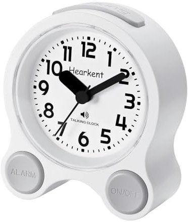 Hearkent Talking con Agradable Voz en español, retroiluminación y 5 alarmas Independientes para Personas ciegas, con discapacidad Visual y Personas Mayores(Negro)