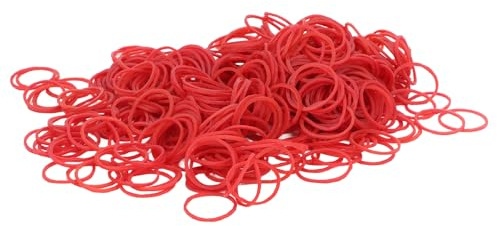 Hair Perming Rubber Band, Firmly Fixing High Elasticity Small Hair Rubber Ties Bands for Girl,Hair Salon Hair Rubber Bands, Red