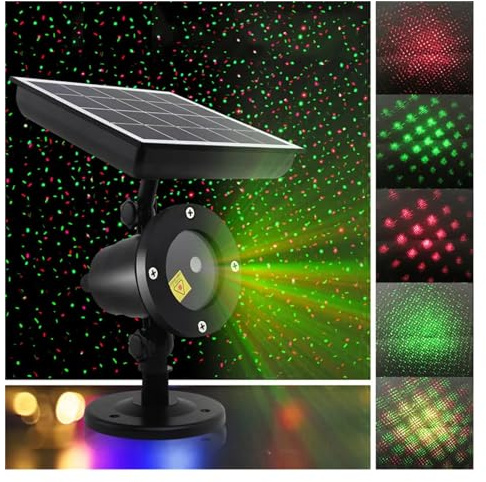 Lumières de projecteur LED solaire extérieur ciel étoile scène douches noël paysage jardin pelouse lumière lampe guirlandes lumineuses intérieures et extérieures
