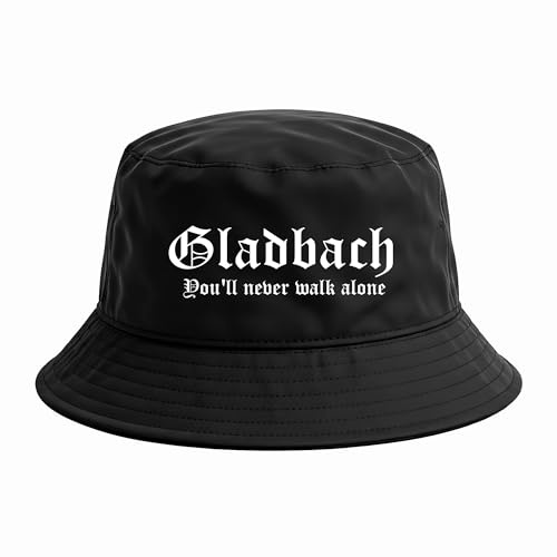 Gladbach Never Walk Alone Anglerhut | Bucket Hat & Mütze für Fußballfans – Unisex Fischerhut im Fohlen Support Style – Szene Streetwear Stadionhut für Männer & Frauen