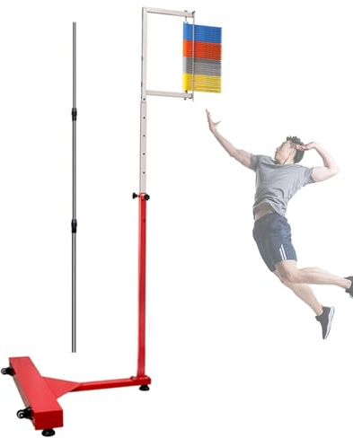 WHIPIN Tester Portatile per Salto Verticale, attrezzo per l'allenamento della Forza di Salto con Asta di Reset, Asta di misurazione Verticale da Pavimento, Altezza Regolabile da 1,7 m a 3,6 m
