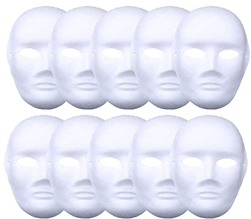 meioro DIY Weißes Papier Maske - Zellstoff Blank Handgemalte Persönlichkeit Kreative Freie Design