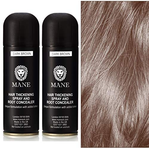 Mane Hair Thickening Spray x 2 DARK BROWN 200 ml direct from the manufacturer