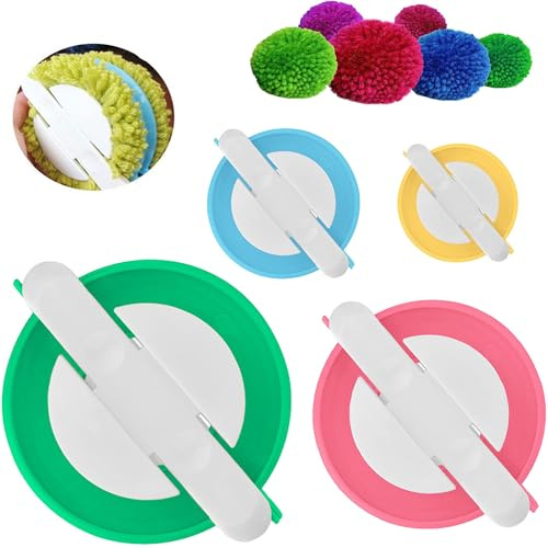 YUEMING Pompom-Maker, Fluff Ball Weaver Needle Pompom Maker Set, Herstellung von Pompons, Kugelmacher, ideal für die Herstellung von Pompons Bällen