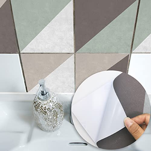 Piastrelle Adesive Cucina 20x20 Caffè Verde 10 Pezzi Mattonelle Adesive Bagno Pvc Impermeabile Adesivi per Piastrelle Parete Fai da Te Adesivi per Cucina Decorazioni