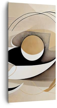 ARTTOR Tableau Décoratif sur Toile 65x120 cm Abstrait Pastel - 5802 | Salut Abstraction Moderne Impression sur Toile Grand Décoration Murale Art Mural Toile Imprimée Chambre Cuisine Salon ARTTOR