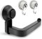 GZqiancang 1 Pièces Dévidoir Papier Toilette, Derouleur Papier Toilette Murale avec 2 Pièces Crochets À Ventouse pour Salle De Bain, Cuisine, Buanderie(Noir)