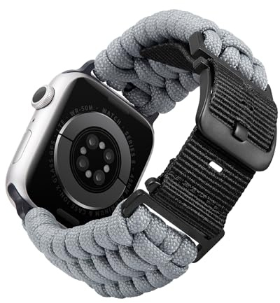 BINLUN Kompatibel mit Apple Watch Armband 49mm 46mm 45mm 44mm 42mm Geflochten Paracord Nylon Ersatzarmband Passt für iWatch Armbänder Series Ultra3/Ultra2/Ultra/11/10/9/8/7/SE3/SE2/SE/6/5/4/3/2/1