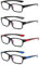 CAMKIDS Gafas de Lectura Estilo Deportivo TR90 Pack de 4 Gafas de Lectura de Bloqueo de Luz Azul Hombres Mujeres Gafas de LecturaLigeras y Cómodas +2.5