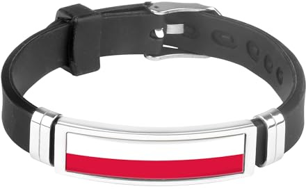 Taffstyle Silikon Armband National Flagge Fanartikel Fussball EM WM verstellbar