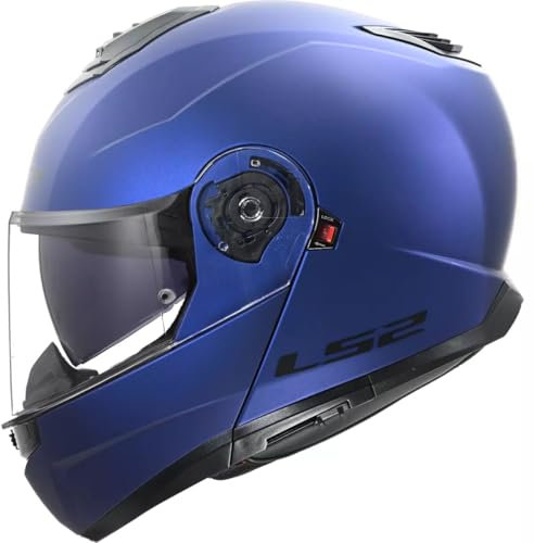 LS2, Casco Moto Modulare STROBE II SOLID Matt Navy Blue, M
