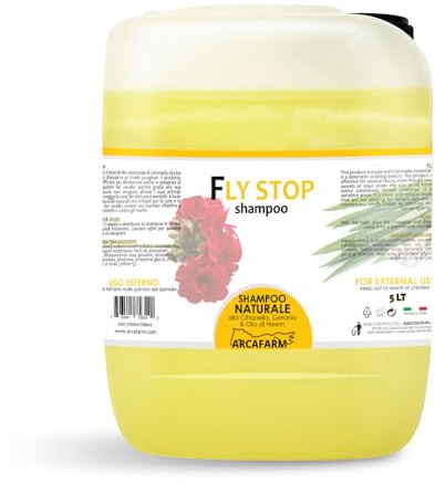 Tanica 5lt Shampoo Repellente alla Citronella per Cavalli FLY STOP