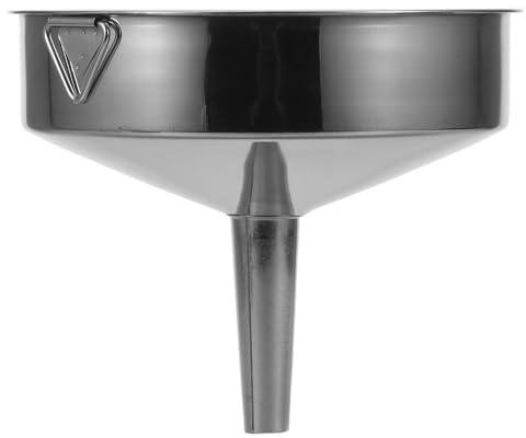 Abaodam Entonnoir en Acier Inoxydable 24 Cm Grand Diamètre pour Voiture Entonnoir à Huile Moteur Usage Automobile Transfert Précis Entretien Véhicule