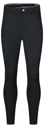 RUWLFE Halbsilikon-Reithose for Herren; Reithose ; Hochelastische, eng anliegende, schnelltrocknende Jodhpur-Hose; Silikon FüR Damen(XL)