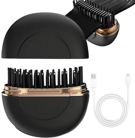 Qutalmi Plancha Alisadora Portátil - Estilizador Recargable Sin Cable,Alisador Mini Para Cabello De Viaje | Para Mujer Control Frizz Casa Exterior Todo Tipo de Pelo