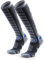 WEIERYA Skisocken,Thermische Gepolsterte Ski Socken für Skifahren,Snowboarden,Outdoor Wintersport für Herren Damen,Grau 2 Paar (45-48)